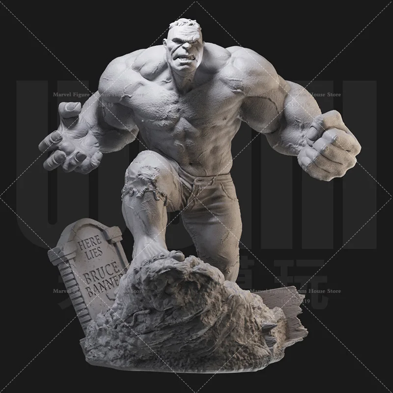 1/24 1/18 Scale Marvel The Avengers Hulk Robert Bruce Banner Angry Green Mutant DIY Self-assembled 3D Resin Un-panited Model