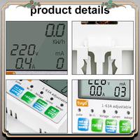 Durable Tuya Wifi 1-63A Intelligent Automatic Reclosing Protector Current Voltage Monitoring Meterdisplay Switch Power Meter Dur