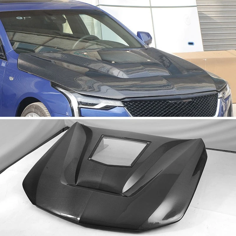 

Suitable For Cadillac CT4 CTS Transparent Cover, Modified CT4 CTS Carbon Fiber Transparent Engine Cover