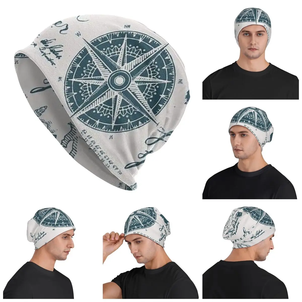 Veleros, viajes en el mar, aventura, descubrimiento, gorros Unisex para adultos, gorros tejidos, gorro cálido, moda Otoño Invierno, gorros