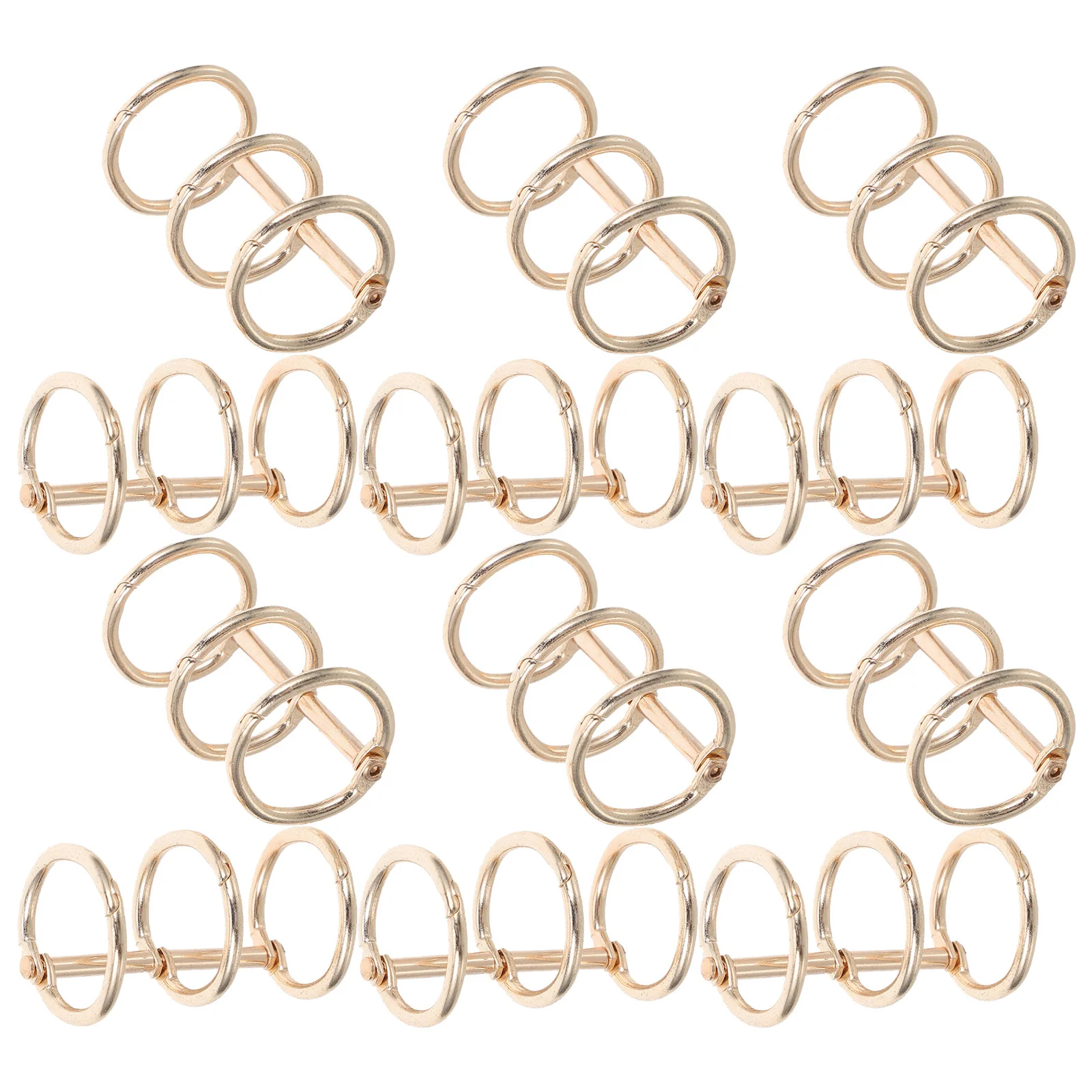 20 قطعة المجلدات أوراق معدنية فضفاضة 20 مللي متر 3 حلقة المفاجئة المفصلي Diy بها بنفسك دفتر القصاصات الموثق خواتم مكتب ملزمة المشابك كتاب الحديد