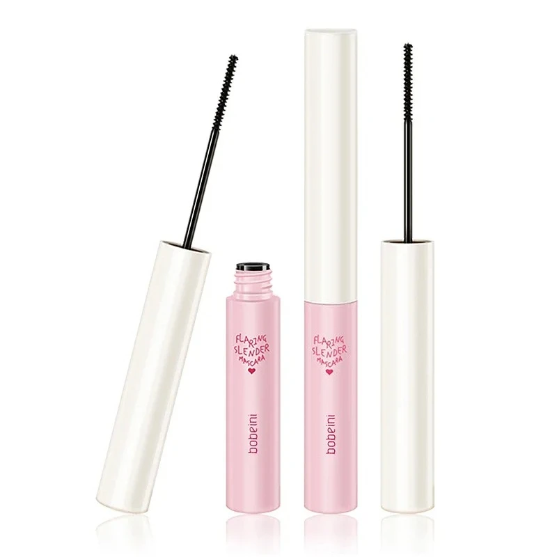 Silk Fiber Curling Mascara Ultra Fine Brush Lengthening Volumizing Waterproof Smudge Proof Long Lasting Eye Safe Quick Drying