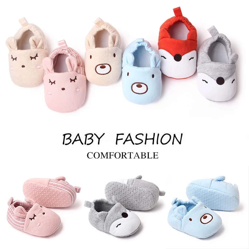 Baby Soft Cotton Shoes for Toddler Boys and Girls Colorful Options Cute Animal Design Shoes with Ears