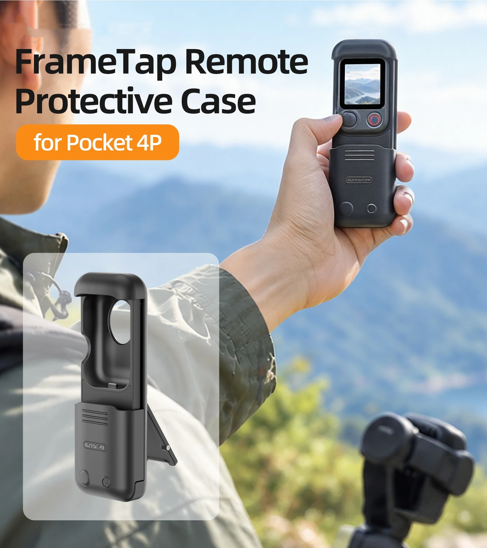 For DJI Osmo Pocket 4P FrameTap Viewfinder Remote Control Protective Cover Tabletop Bracket Mount Holder Case Camera Accessories