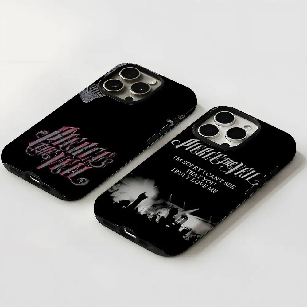 

P-Pierce The Veil Band Phone Case New For IPhone 16 15 14 13 12 11 Pro Max X XR XSMax 7 8 Plus Glossy Film Hard PC Cover