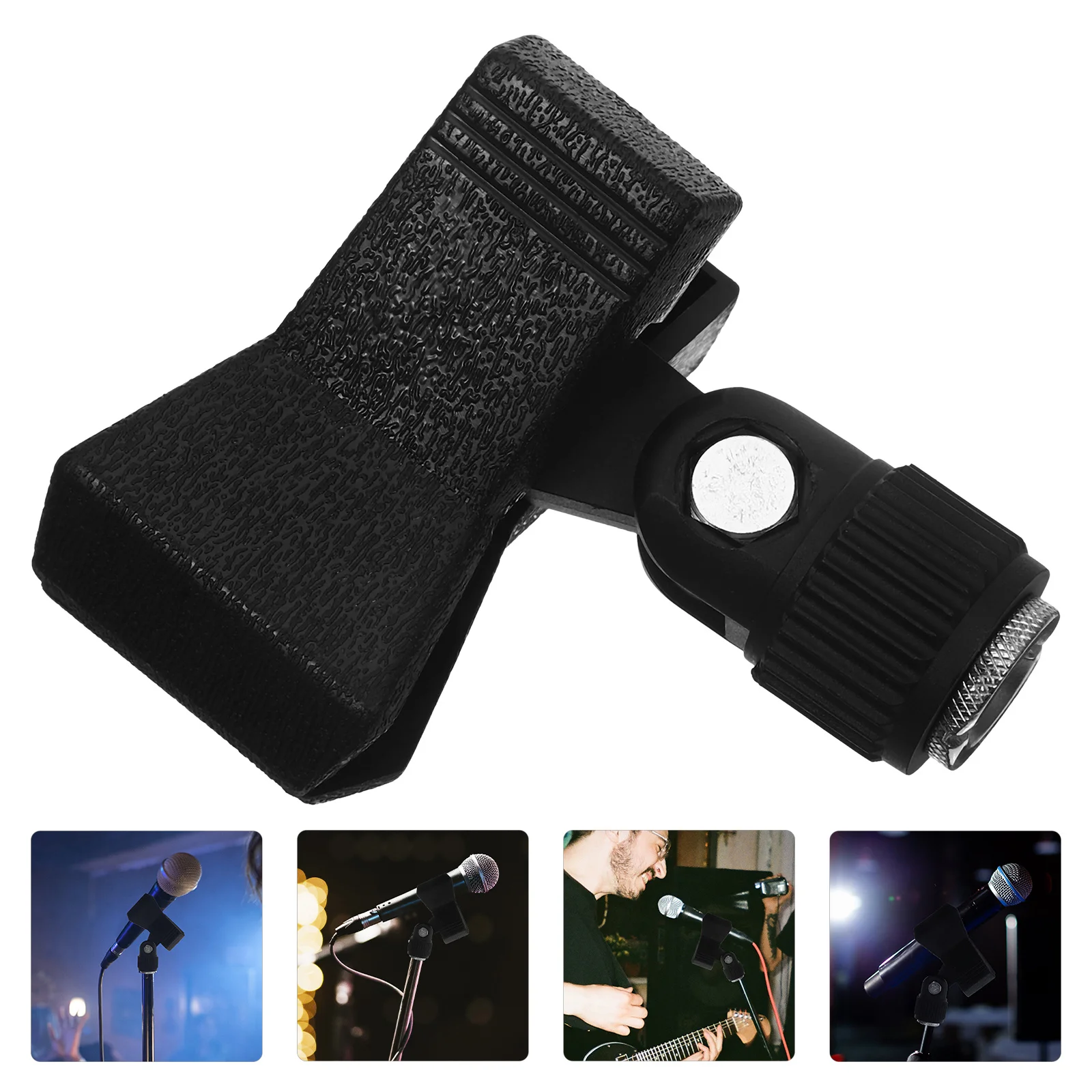 

Mic Clip Holder Metal Plastic Microphone Clamp Secure Fastening Head Universal Wireless Wired Mic Stand Clip Durable
