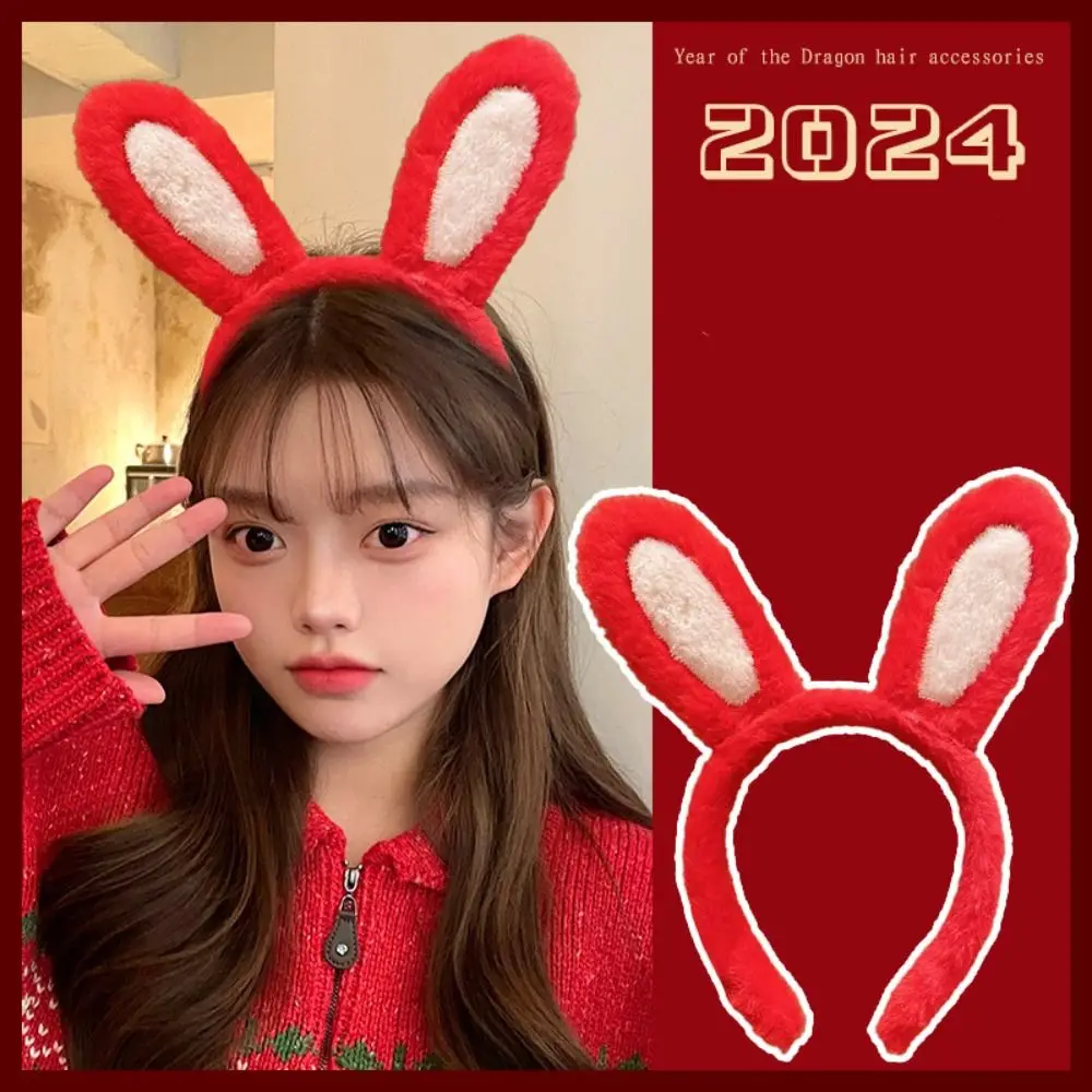 

Red Hairband New Year Hair Band Hairpin New Year Hair Hoop Red Bow Headband New Year Headdress Hair Accessories