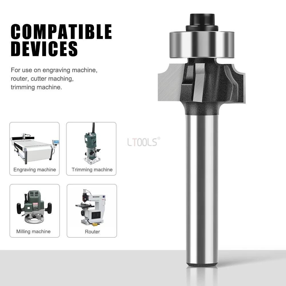 Houtbewerking Frees R1.5 Afschuining 1/4 Handvat 4-Blade Filet Cutter Vier-tand Kantenverlijming Strip Arc trimmen Cutter