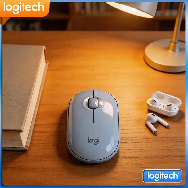

Logitech M350 Portable Pebble Mouse - Ultra-Thin, Quiet Scroll, 77g Light, Dual Connectivity, Daily Work Study Essential