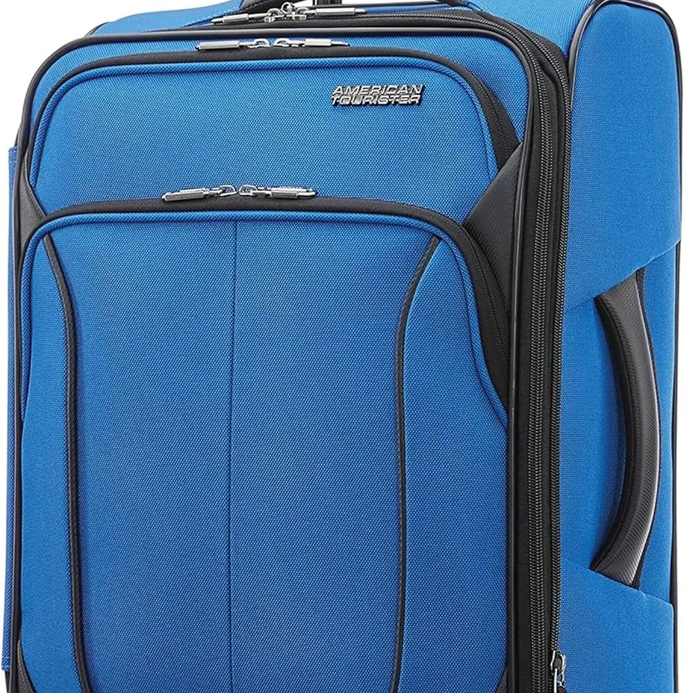 

American Tourister 4 KIX 2.0 Expandable Soft Suitcase with 360° Wheels, 20, Classic Blue