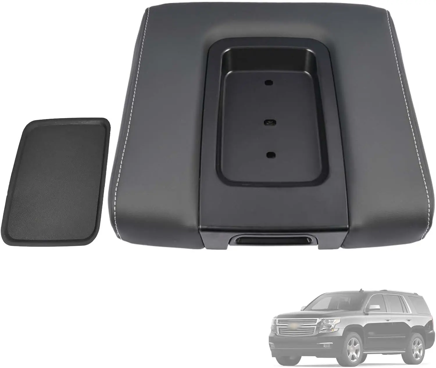 

Крышка подлокотника 22881398, черная кожа для Chevrolet Tahoe Silverado 1500-3500HD 2014-2020, Cadillac Escalade ESV, GMC Yukon Sierra