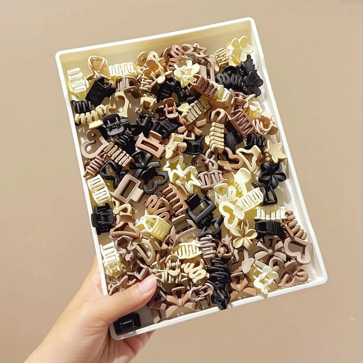 

5/10/20/30 шт. бежевых заколок в ассортименте, милые аксессуары для девочек - идеально подходят для повседневного использования, особых случаев или в качестве подарков для путешествий.