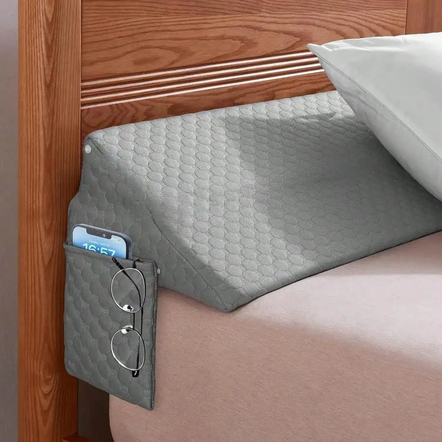 Bed Wedge Pillow - Bed Gap Filler Mattress Wedge Headboard Pillow Close The Gap 0-7' Between Your Headboard And Mattress Or Wall
