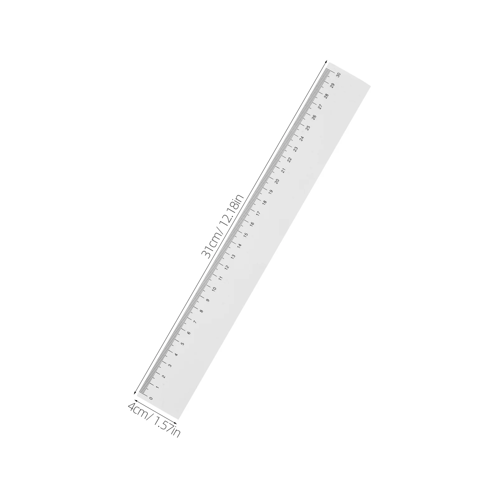 10Pcs Plastic Straight Rulers Lightweight Hard Transparent Measuring Rulers for Classroom School Student Drawing Stationery