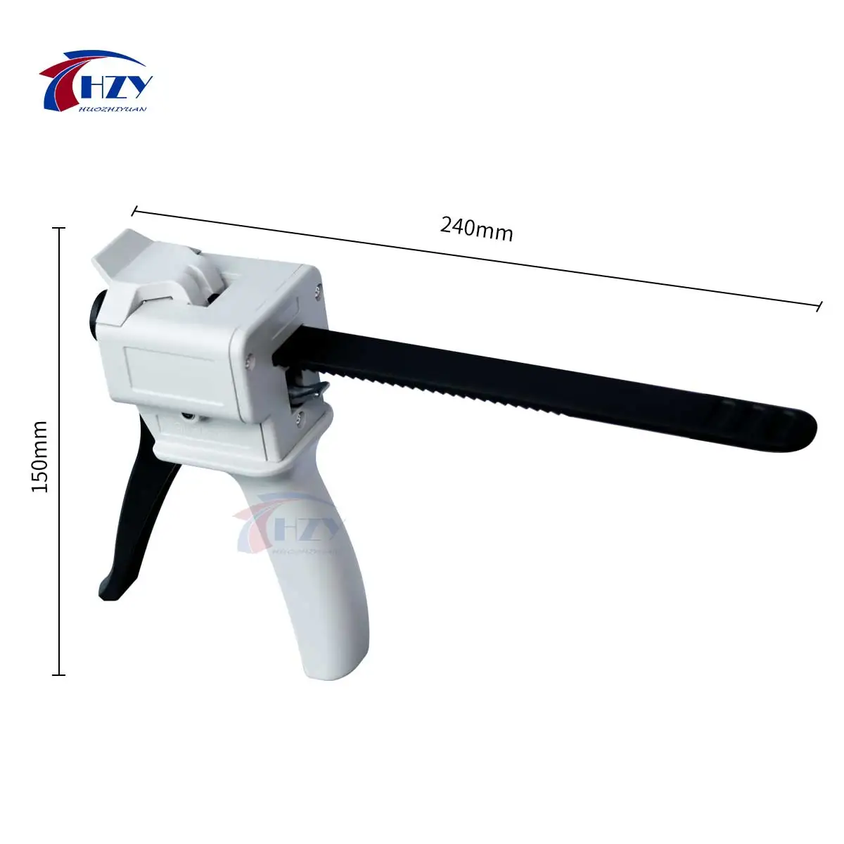 HZY 30/55 ml UV-Klebepistole, manuelle Kartuschenpistole, einzelne Flüssigkeitspistole, 30 cc55 cc, Klebepistole, Epoxid-Klebeapplikator, Abgabe von Spritzenfass – Detail 8