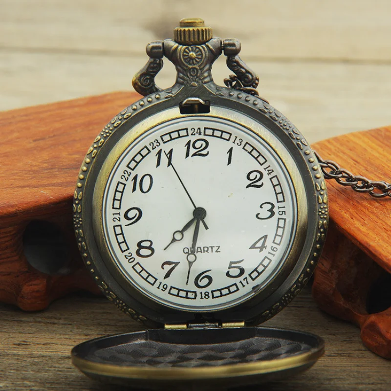 Механические карманные часы в стиле ретро, ностальгические флип-часы Qinggu, кварцевые карманные часы, карманные часы, сувенирный логотип, кварцевые часы