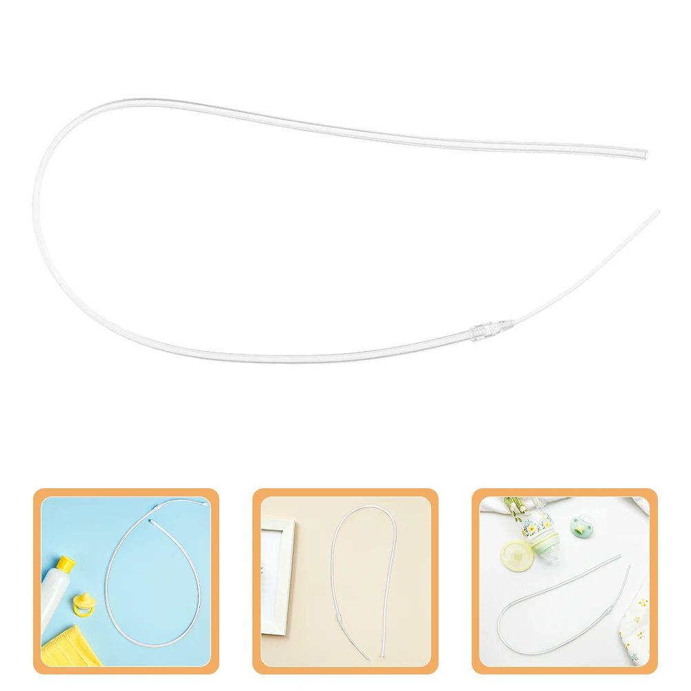

2 Pcs Milk Aid Breastfeeding Assistance Tube Breastmilk Bottle Tubing Reusable Storage Silica Gel Replacement Infant Accessory