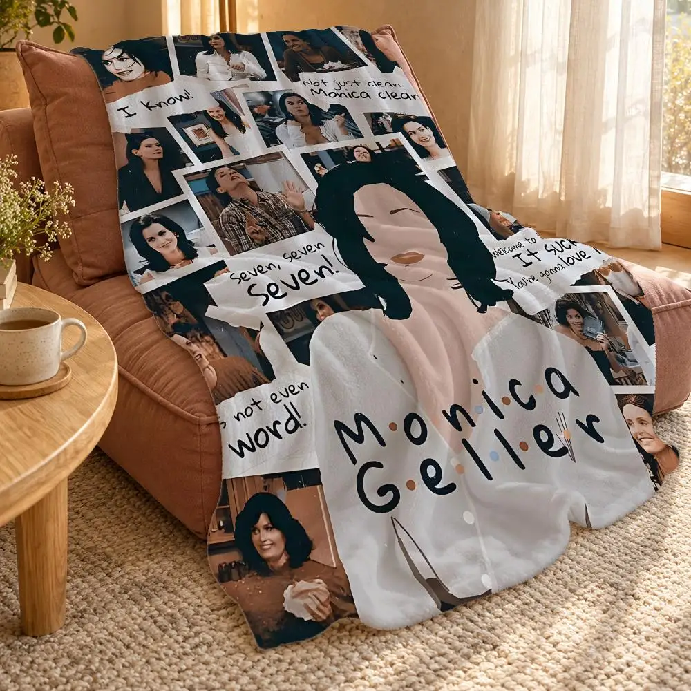 F-Friends Throw Double Sided Flannel Throw Blanket Soft Travel Camping Sofa Bed Home