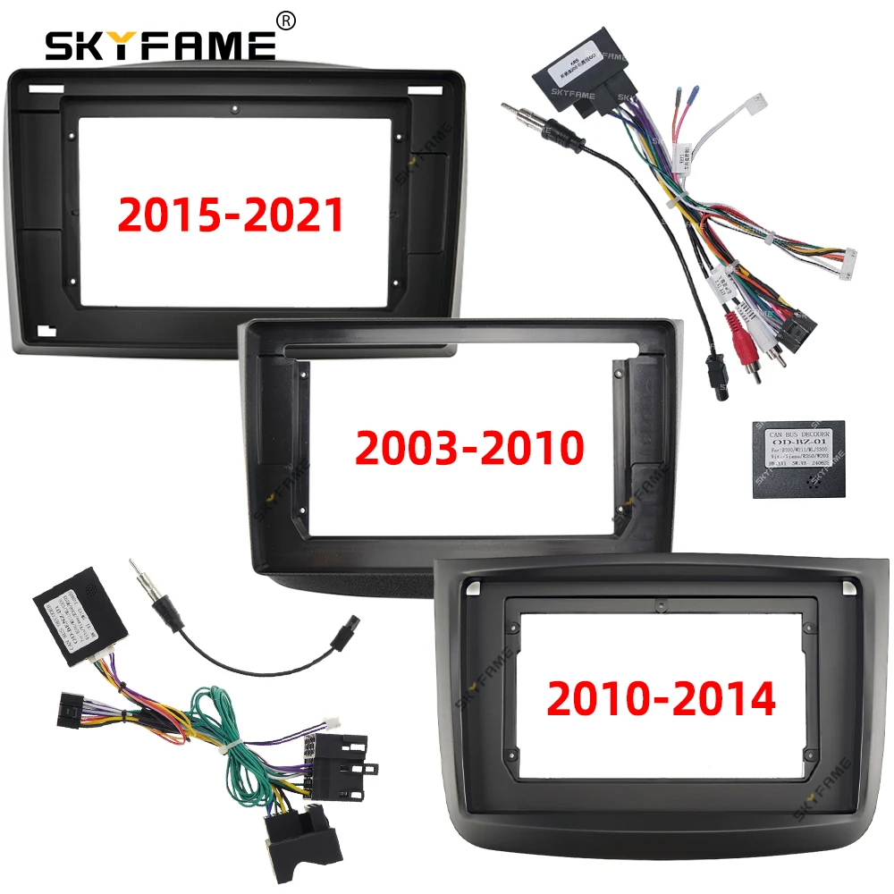 SKYFAME Auto Rahmen Fascia Adapter Canbus Box Decoder Android Radio Dash Fitting Panel Kit Für Benz Vito 2 W639 Viano 2 Sprinte