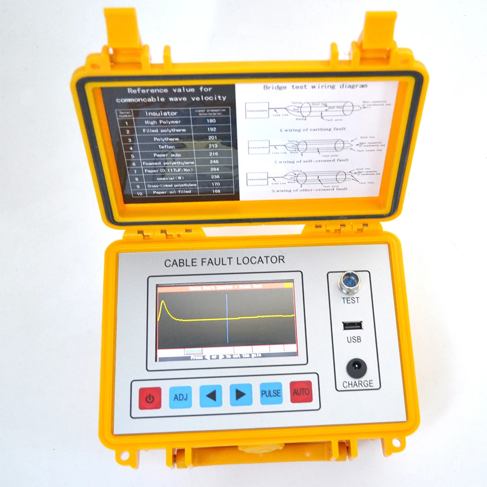GY600 inteligentny lokalizator uszkodzeń kabla przenośny przyrząd polowy pracujący nad metodami TDR i mostu