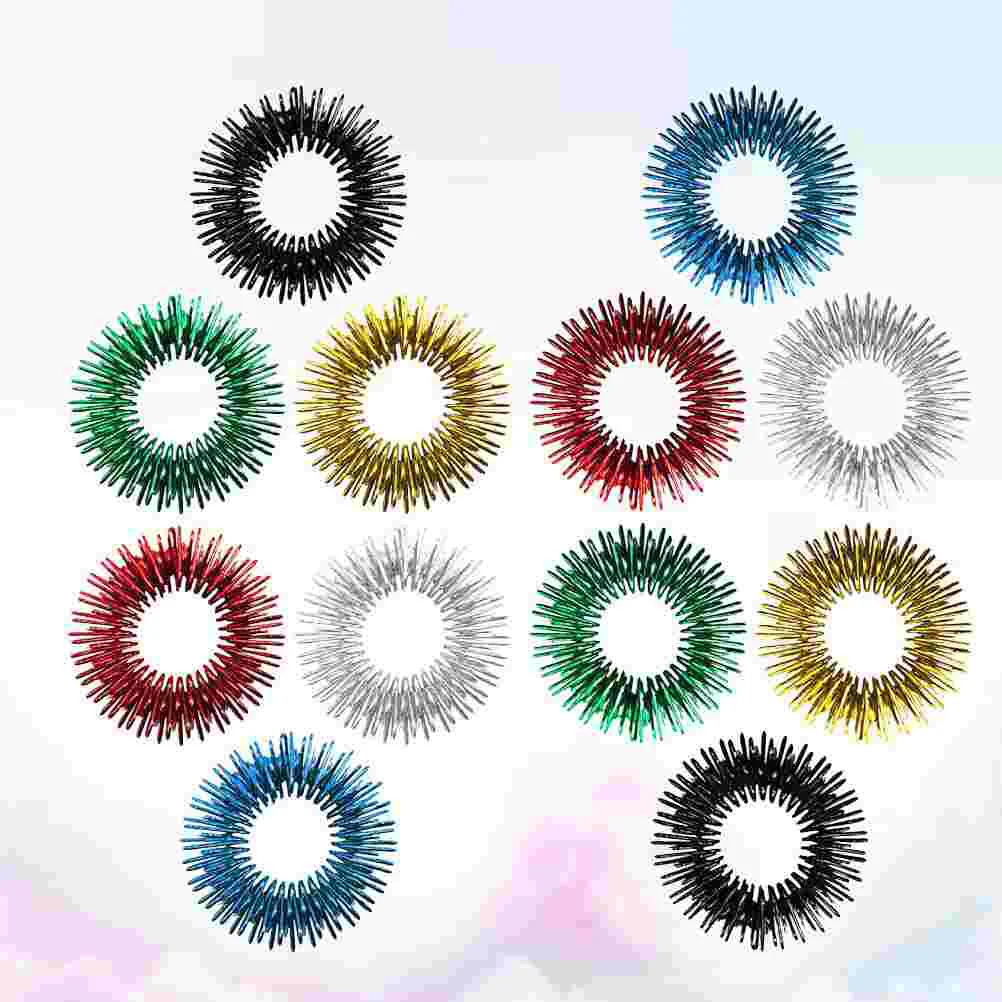 6 Pcs Toy Hand Fidget Finger Massage Tool Stress Reducer Massager Rings Primary School