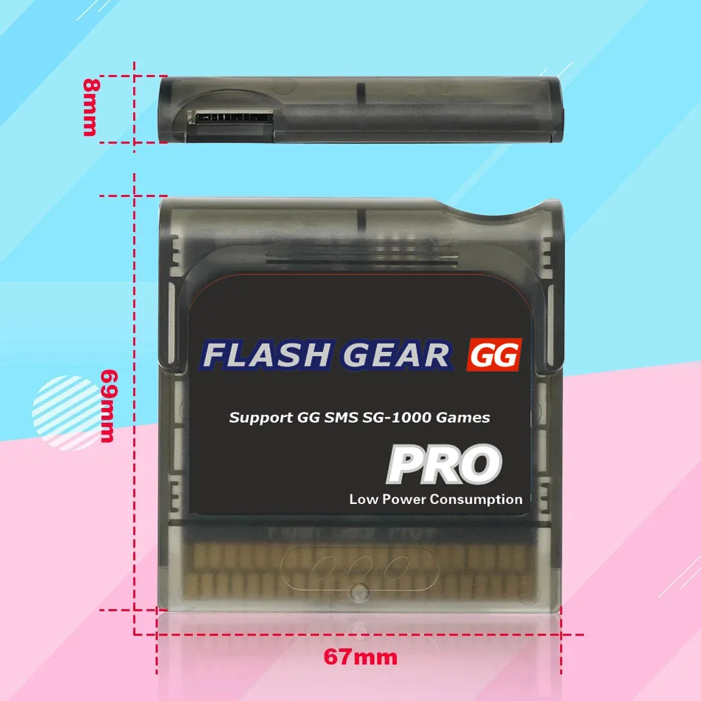 2024 Nuevo cartucho de juego Flash Gear para consola Sega Game Gear GG con tarjeta Micro TF de 8 GB