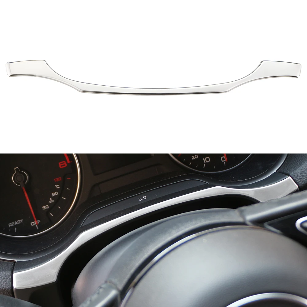 Car Instrument Trim Frame for Audi A3 8V 2013 - 2017 2018 2019 Decorative Cover Stainless Steel Sticker Interior Accessories