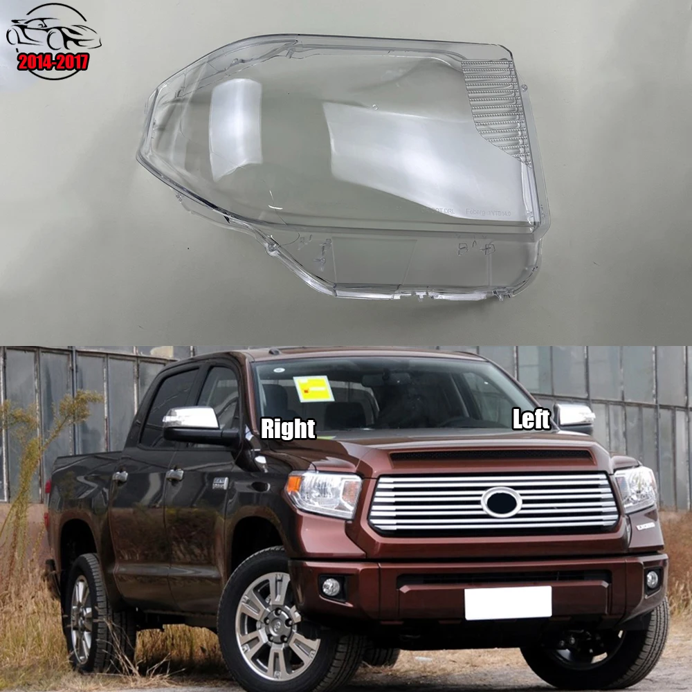 

For Toyota Tundra 2014-2017 Headlight Cover Transparent Lampshade Headlamp Shell Plexiglass Replace Original Lens