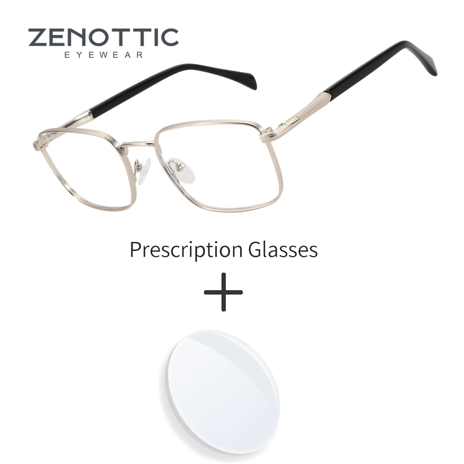 

ZENOTTIC M Size Rectangle Prescription Glasses Men Anti Blue Light Myopia/Hyperopia/Photochromic Square Optical Eyeglasses