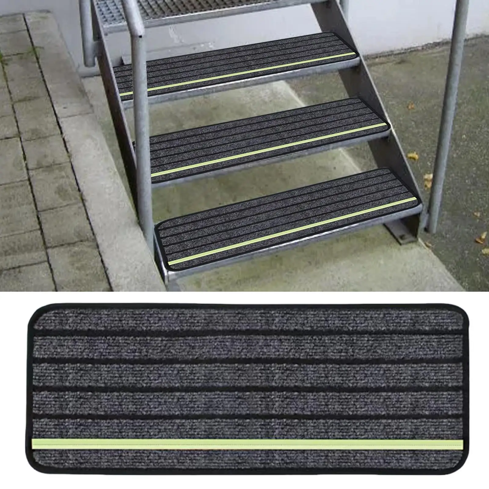 

RV Step Carpet Outdoor Step Mats Anti-slip Self-stick Pad Protective Rug Carpet Luminous Dustproof for Staircase Camping Car