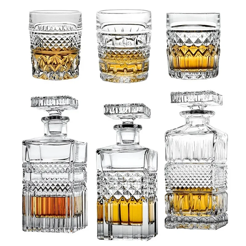 Creative crystal glass Baijiu cup whisky XO foreign wine brandy spirits cup wine set