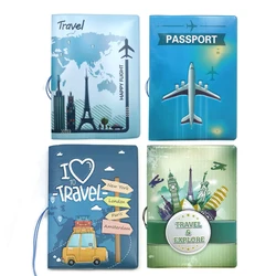 World Trip  Passport Cover Emboss Men's  Print Girls Boys ID Card Holder Travel Ticket Passport Case Drop Shipping