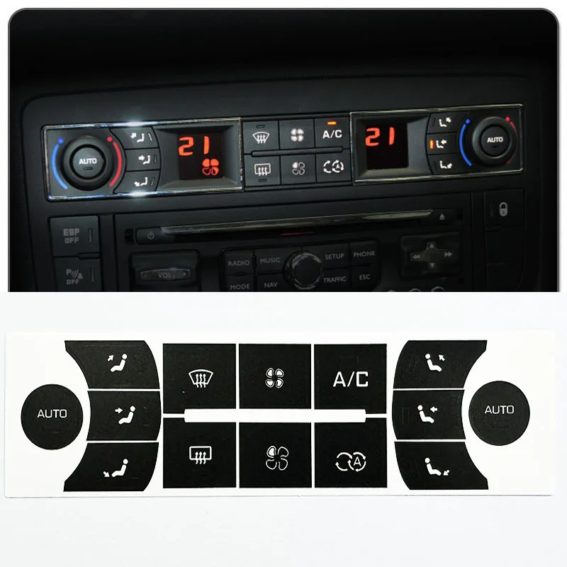 

Repair sticker for the air conditioning control switch button for Citroen C5 2010-2016