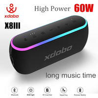 XDOBO X8 III Bluetooth Speaker Wireless Subwoofer 6600mAh 60W Powerful Deep Bass Power Bank Outdoor Party Hiking Music Fun