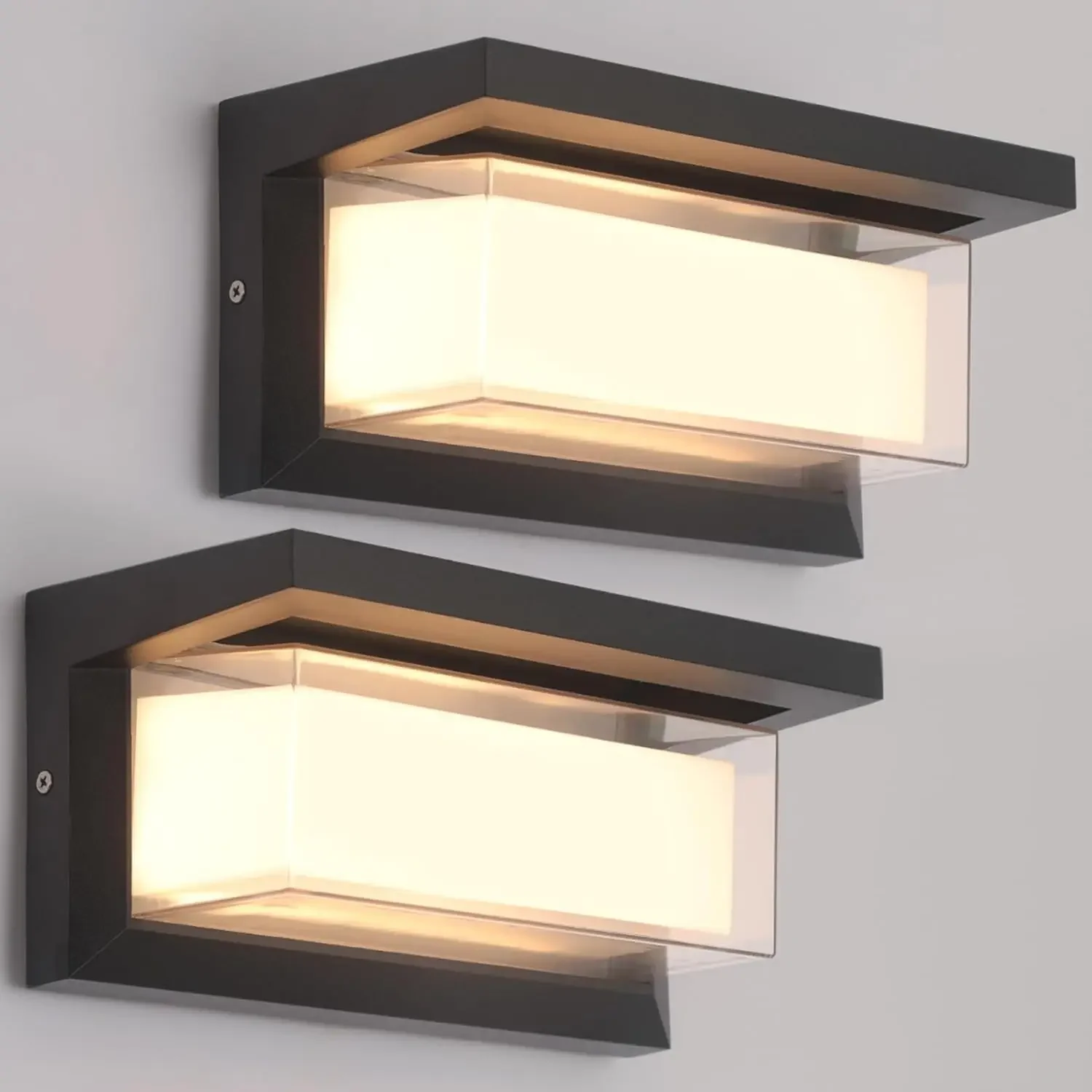 1 Pack 18W LED Outdoor Wall Light IP65 Waterproof Aluminum Exterior Sconces Wall-Mounted Lighting Fixtures for Exterior