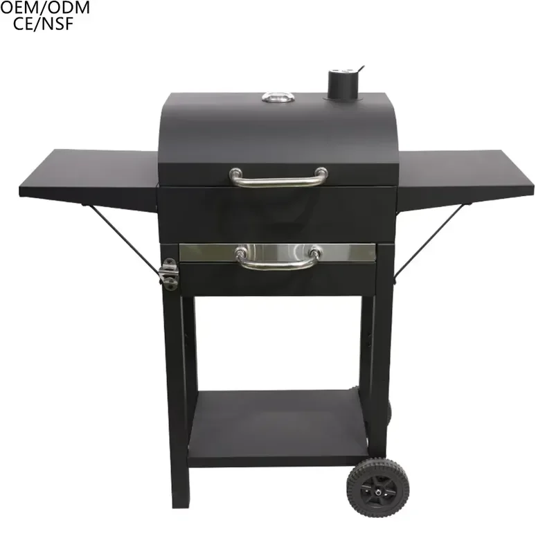 Modern Eco-Friendly Portable Double-Sided Cast Iron Charcoal Barbecue Grill with Auto Ignition for Outdoor Garden Picnics for