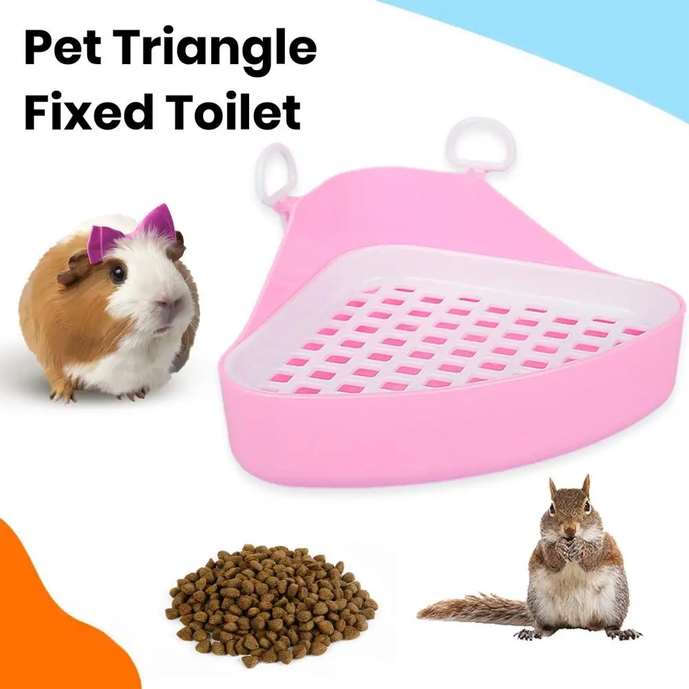 Hamster Toilet Detachable Triangular Hollow Small Pet Toilet Ideal for Ferrets Hamsters Cats Guinea Pigs for Dragon for Pets