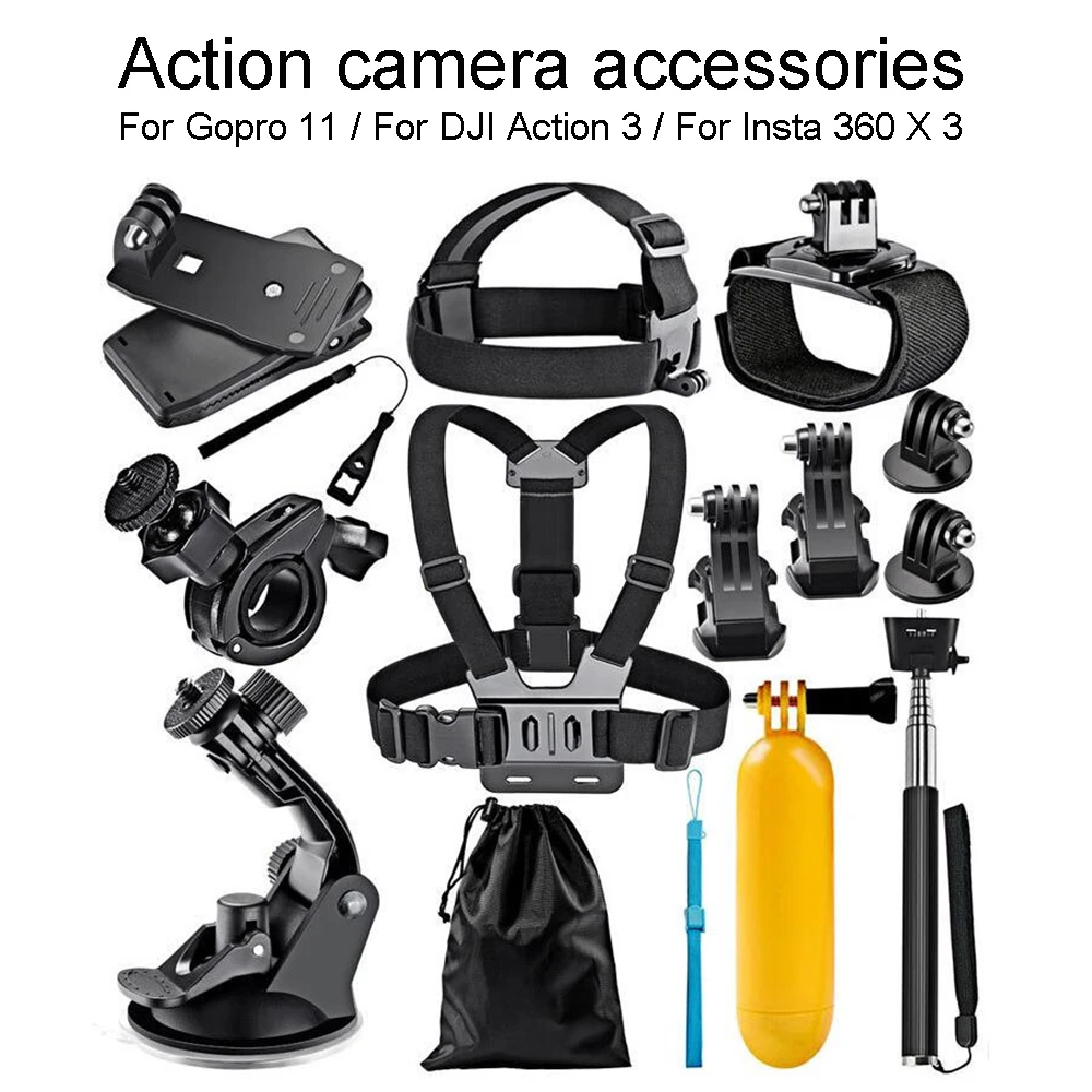 10 in 1 sports camera expansion kit Gopro 11 accessories/DJI Action 3/pocket 3 /insta 360 ace accessories