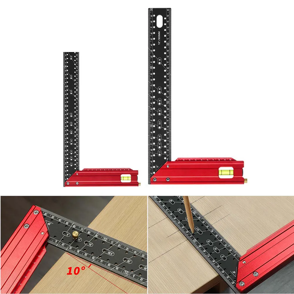 90 درجة مثلث الزاوية اليمنى حاكم الزاوية النجارة قياس سبائك الألومنيوم بمناسبة حاكم مسطرة قياس