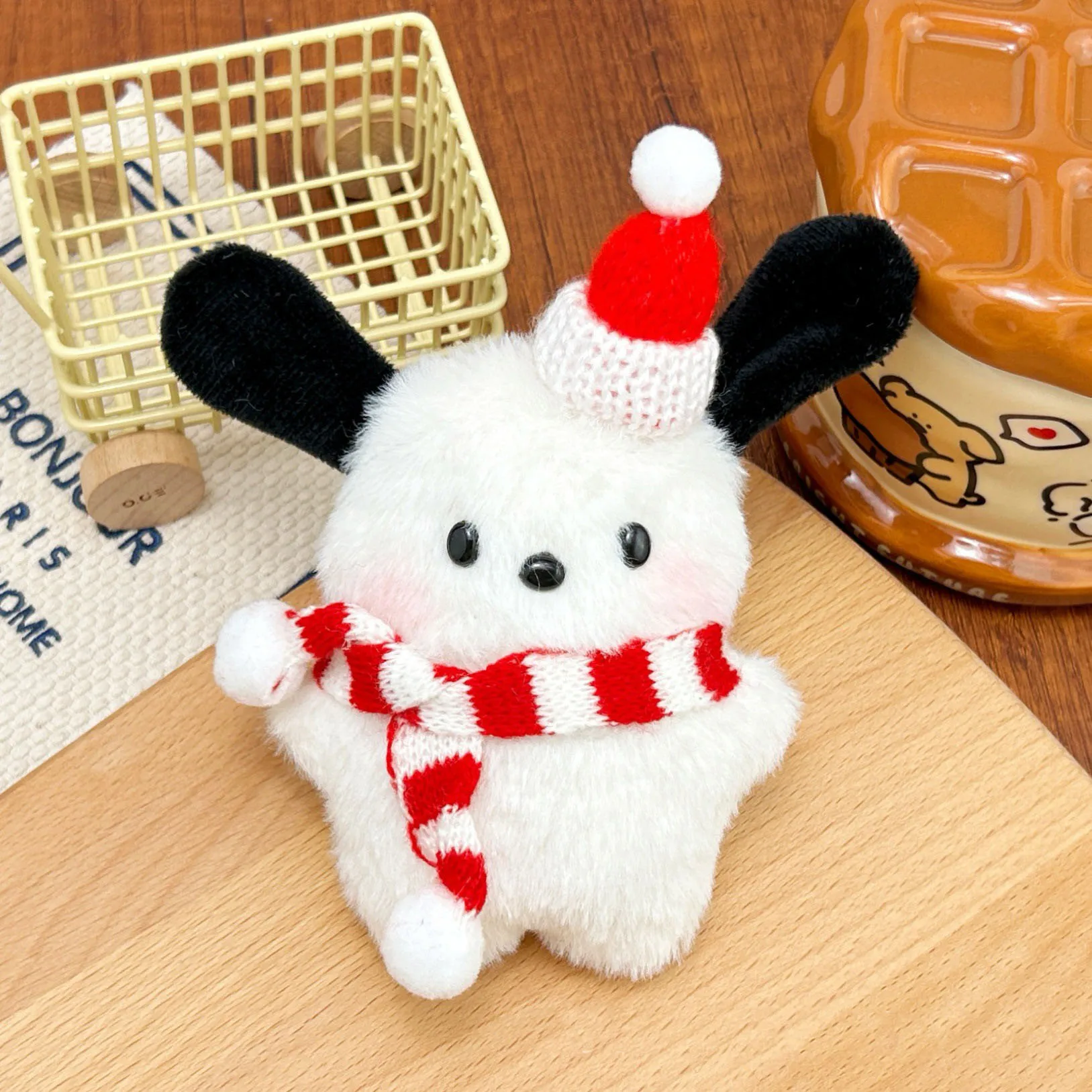 พวงกุญแจตุ๊กตาโปชาโกะน่ารัก การ์ตูนนุ่มนิ่ม ของเล่นตุ๊กตา ของขวัญคริสต์มาสสำหรับเด็กชายและเด็กหญิง