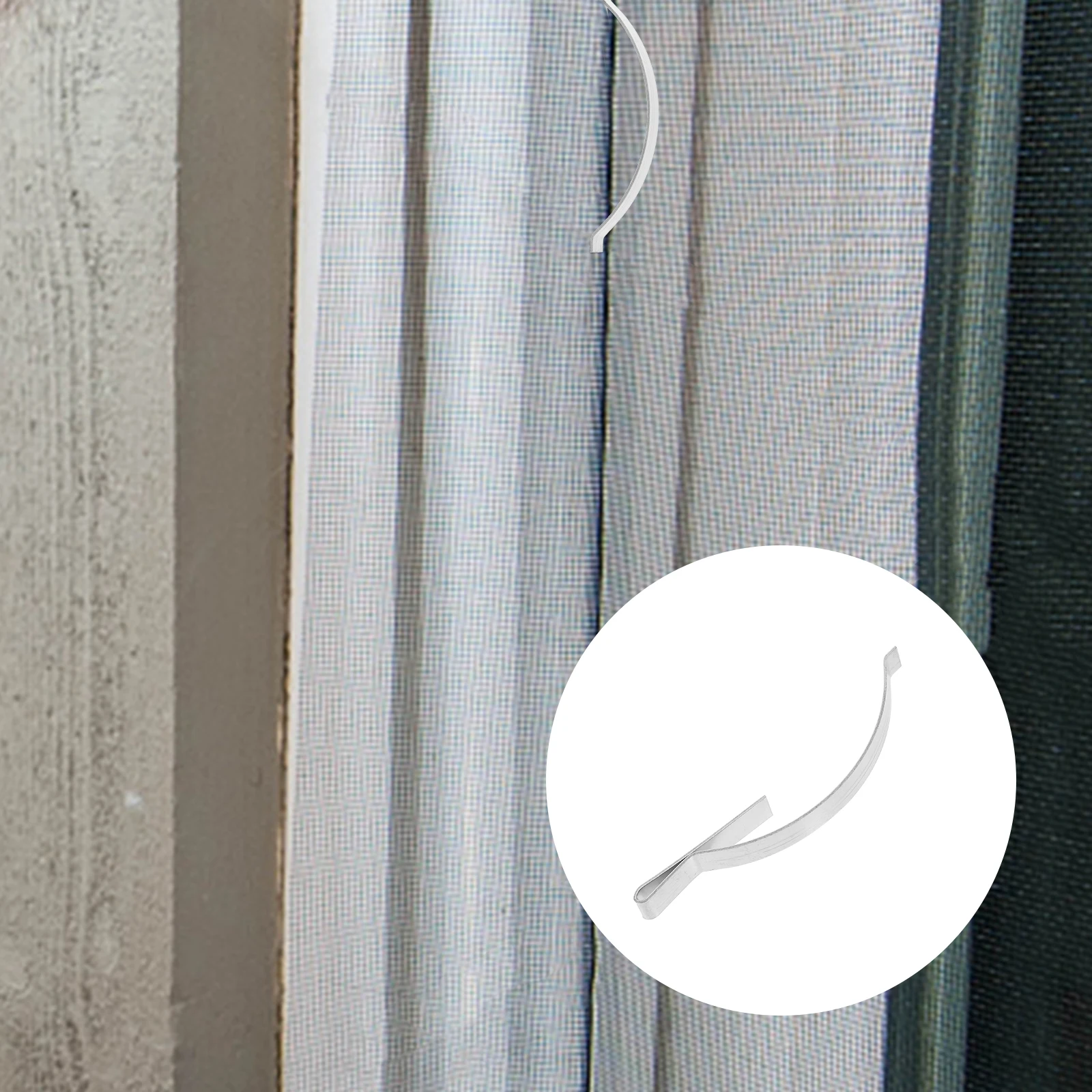 

30pcs Stainless Steel Screen Window Clips Elastic Pieces Frame Holders Securing Installation Black Versatile Reusable