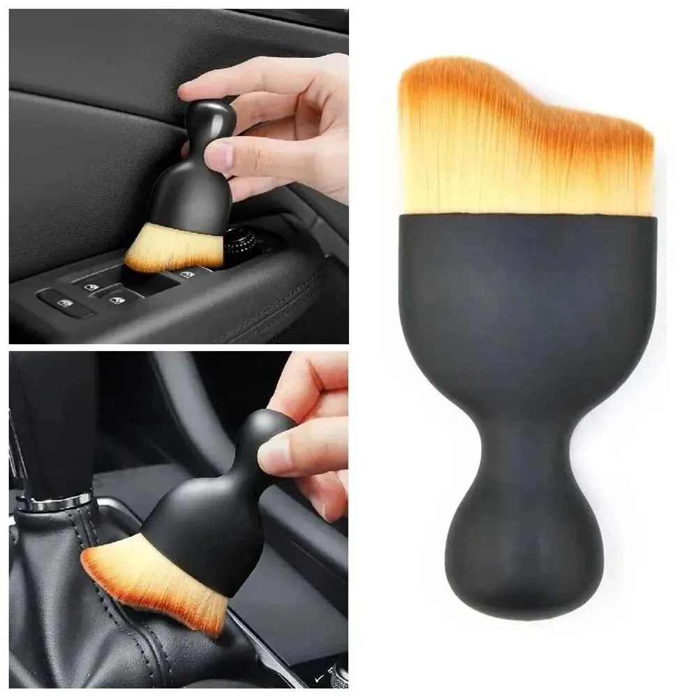 Car Interior Cleaning Brush with Casing Center Console Air Conditioning Outlet Cleaning Brush Car Cleaning Tools Car Accessories