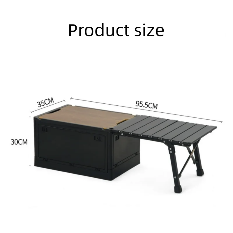 Outdoor Folding Table Storage Box Lightweight Side-opening Aluminum Folding Table Portable Combination Table Stand Camping Table