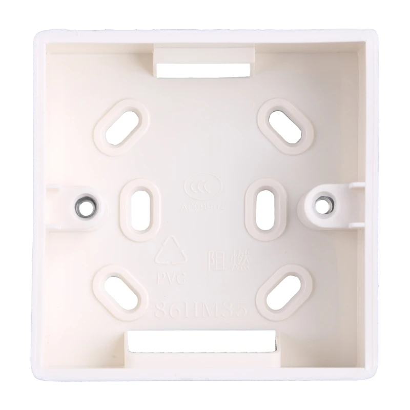 Antiflaming Power Box PVC Material 3.3cm Depth Bottom Box Wall Mounted Junction Box Thermostat Box Temp Controller Box