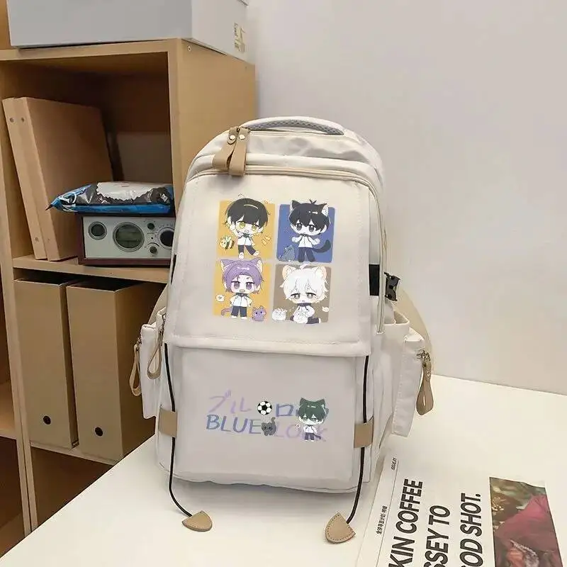 أنيمي لعبة تنفس شبكة أسود أحمر أزرق قفل طالب أطفال المراهقين حقائب مدرسية سعة كبيرة حقائب الظهر الفتيات الفتيان