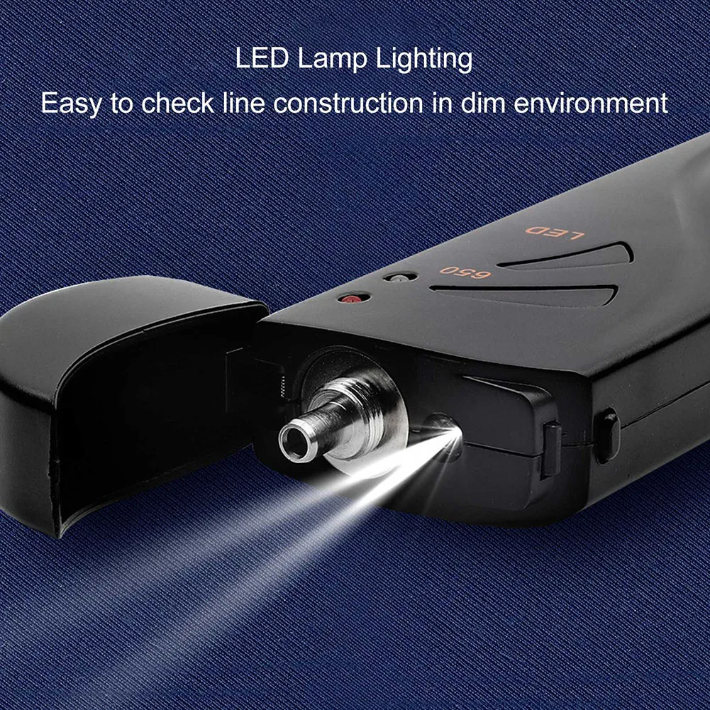 VFL Fiber Optic Tester 20km Detection Range 650nm LED Visual Fault Locator for Multimode and Single Mode Fiber