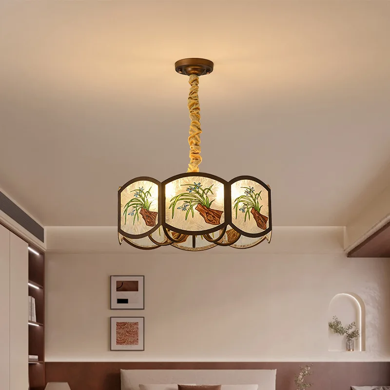 Lampadario in stile medievale sala da pranzo studio camera da letto ingresso corridoio sala da tè nuovo stile cinese retrò dinastia canzone estetica zen