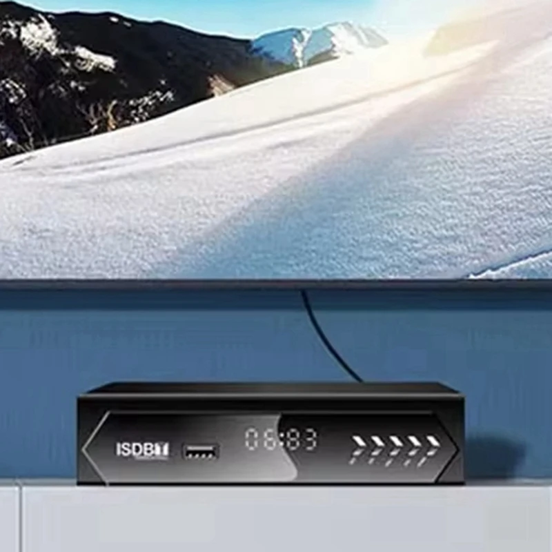 EU PLUG ISDB-T 1080P HD Set-Top Box For Brazil/Chile Terrestrial Digital Video Broadcasting TV Receiver