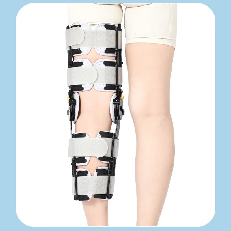 Adjustable Hinged Knee Brace ROM Knee Immobilizer Brace Leg Braces Orthopedic Patella Orthosis for Postoperative Recovery