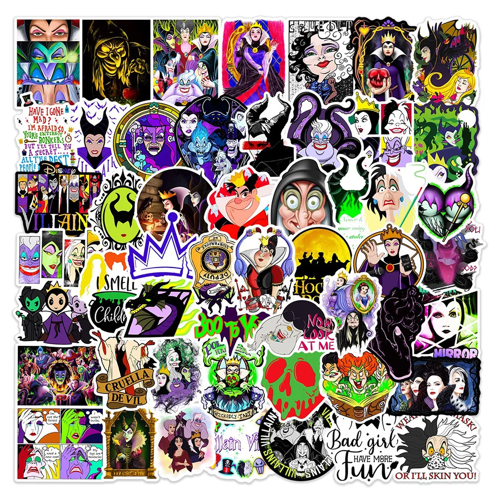 10/30/50PCS Disney Magic Villain Witch Maleficent Queen Sticker DIY Phone Laptop Luggage Skateboard Graffiti Decals Fun for Kid